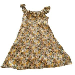 Yellow Ruffled Off-the-Shoulder Sundress